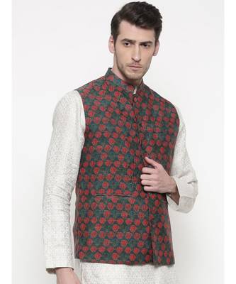 Mayank Modi Printed Chanderi Modi Jacket 4