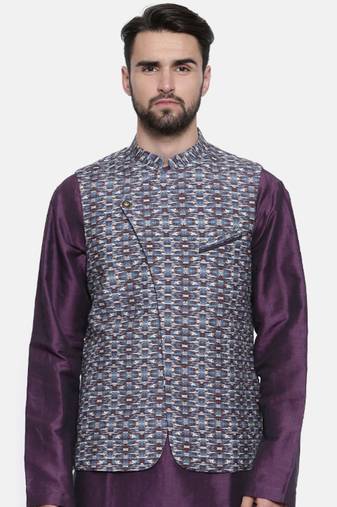 Mayank Modi Classic Printed Nehru Jacket