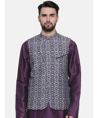 Mayank Modi Classic Printed Nehru Jacket 1