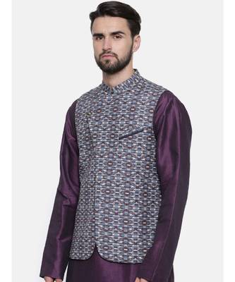 Mayank Modi Classic Printed Nehru Jacket 3