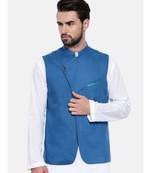 Mayank Modi Blue Linen Modi Jacket