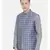 Mayank Modi Blue Cotton Checkered Embroidered Jacket