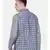 Mayank Modi Blue Cotton Checkered Embroidered Jacket