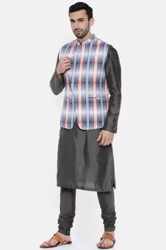 Mayank Modi Agua Blue Pink Quilted Jacket