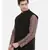 Mayank Modi Black Linen Quilted Jacket