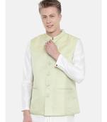 Mayank Modi Pastel Green Silk Jacket