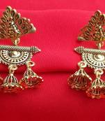 RozMili Oxidized Gold Plated small beautiful metal Earrings for Girls