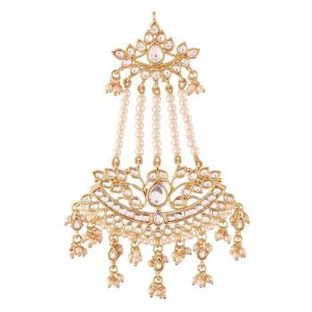 Kundan & Pearl Pasa/Hair Kalank Inspired Jewellery for Women 2