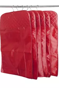 atorakushon   Satin Hanging Saree Cover Garments Wardrobe Organizer Pack of 24 (Maroon)