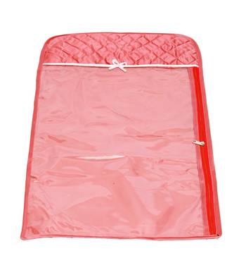 atorakushon   Satin Hanging Saree Cover Garments Wardrobe Organizer Pack of 24 (Maroon) 3