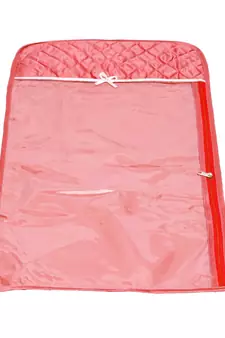 atorakushon   Satin Hanging Saree Cover Garments Wardrobe Organizer Pack of 24 (Maroon)