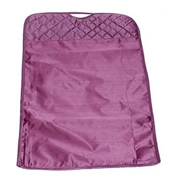 atorakushon   Satin Hanging Saree Cover Garments Wardrobe Organizer Pack of 12 (Purple) 4