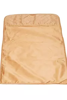 atorakushon   Satin Hanging Saree Cover Garments Wardrobe Organizer Pack of 3 (Golden)