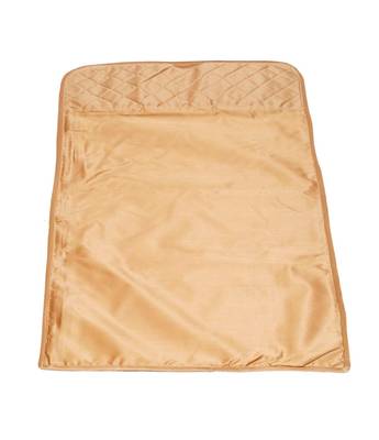 atorakushon   Satin Hanging Saree Cover Garments Wardrobe Organizer Pack of12(Golden) 3