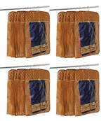 atorakushon   Satin Hanging Saree Cover Garments Wardrobe Organizer Pack of 24 (Golden)