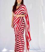 Red colore leriya saree printed saree Bollywood Style saree beautiful saree
