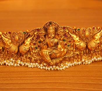 Gold pearl waist-belt 2