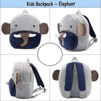 Lychee bags Velvet Kids School/Nursery/Picnic/Carry/Travelling Bag(Elephant) 2