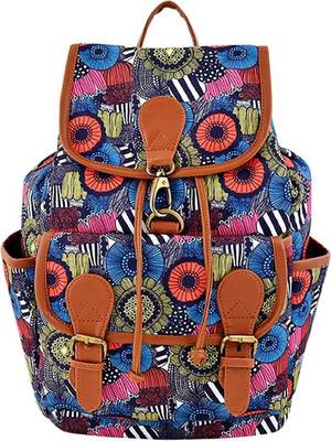 Lychee Bags Canvas Printed  Backpack 1