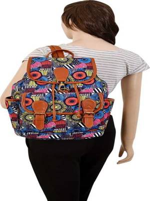 Lychee Bags Canvas Printed  Backpack 5