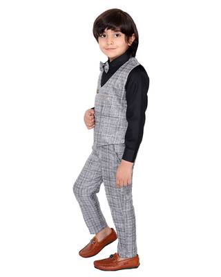 fourfolds boy's 3-piece suit 3