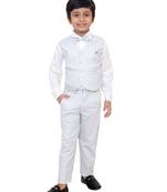 Grey plain silk cotton boys-suit