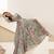 Grey printed pure georgette saree with blouse