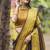 Brown plain raw silk saree with blouse