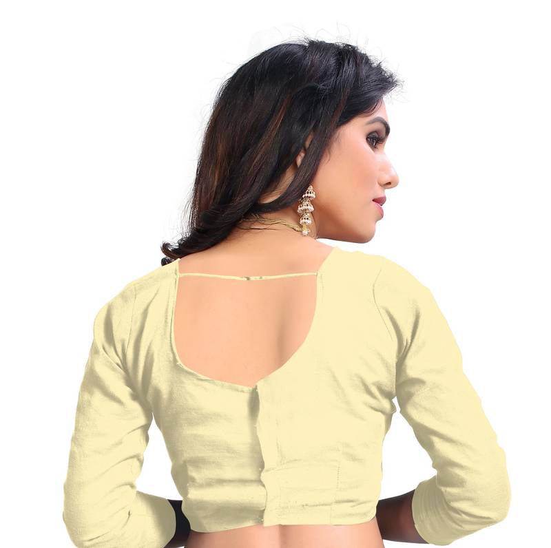 Cream Rich Netting Cloth With Self Design And Tikli Satari Work ...