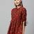 Women's Maroon Cotton Floral Print Regular Wear Top
