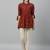 Women's Maroon Cotton Floral Print Regular Wear Top