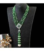 green  stylish unique classy crystal pearl combination diamond pendant