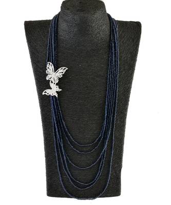 blue stylish unique classy crystal butterfly broache diamond pendant 3