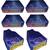 atorakushon   Parachute Combo Saree Cover and Blouse Cover Garments Wardrobe Organizer Set of 6 (Blue)