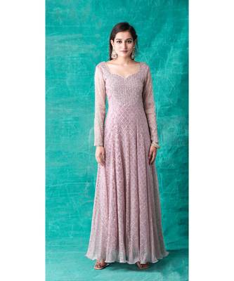 Show Shaa Uncomplicate Yourself Moroccan khirki Crushed Organza Anarkali Set 1