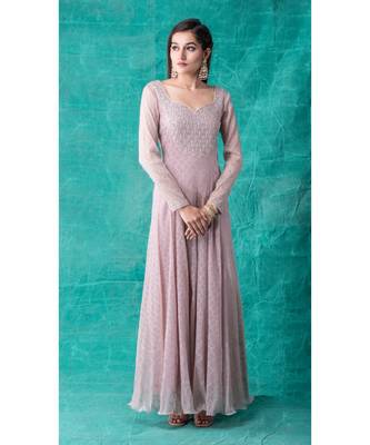 Show Shaa Uncomplicate Yourself Moroccan khirki Crushed Organza Anarkali Set 2