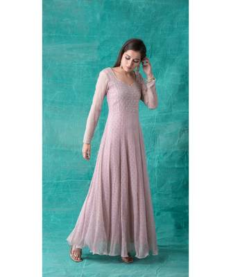 Show Shaa Uncomplicate Yourself Moroccan khirki Crushed Organza Anarkali Set 3