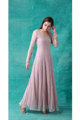 Show Shaa Uncomplicate Yourself Moroccan khirki Crushed Organza Anarkali Set