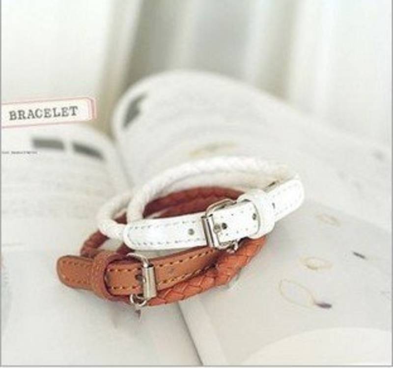 Leather Belt Buckle Style Wrap Bracelet Fashion N Decor 457346