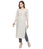 Admyrin Off-White South Cotton Printed Kurti