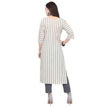 Admyrin Off-White South Cotton Printed Kurti 3