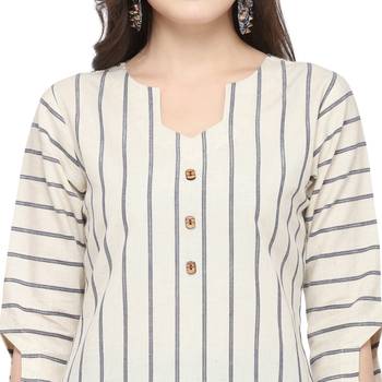 Admyrin Off-White South Cotton Printed Kurti 4