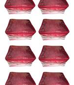 atorakushon   Net Transparent Saree Cover Garments Storage Bags Wardrobe Organizer Pack of 8 (Maroon)