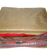 atorakushon   Net Transparent Saree Cover Garments Storage Bags Wardrobe Organizer Pack of 1  (Gold)