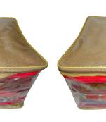 atorakushon   Net Transparent Saree Cover Garments Storage Bags Wardrobe Organizer Pack of 2  (Gold)