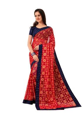 Designer party wear beautiful Heavy  border work saree 1