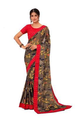 Designer party wear beautiful Heavy  border work saree 1