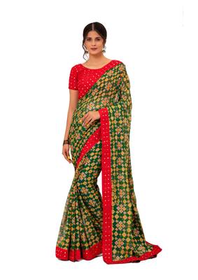 Designer party wear beautiful Heavy  border work saree 1
