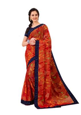 Designer party wear beautiful Heavy  border work saree 1