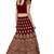 Maroon embroidered satin semi stitched lehenga